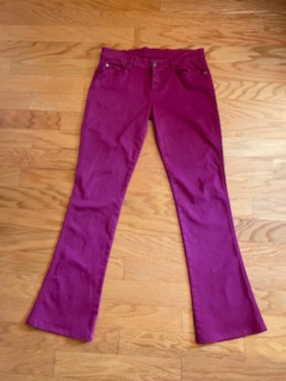 7 For All Mankind Women's Fuscia Flared Jeans - size 30